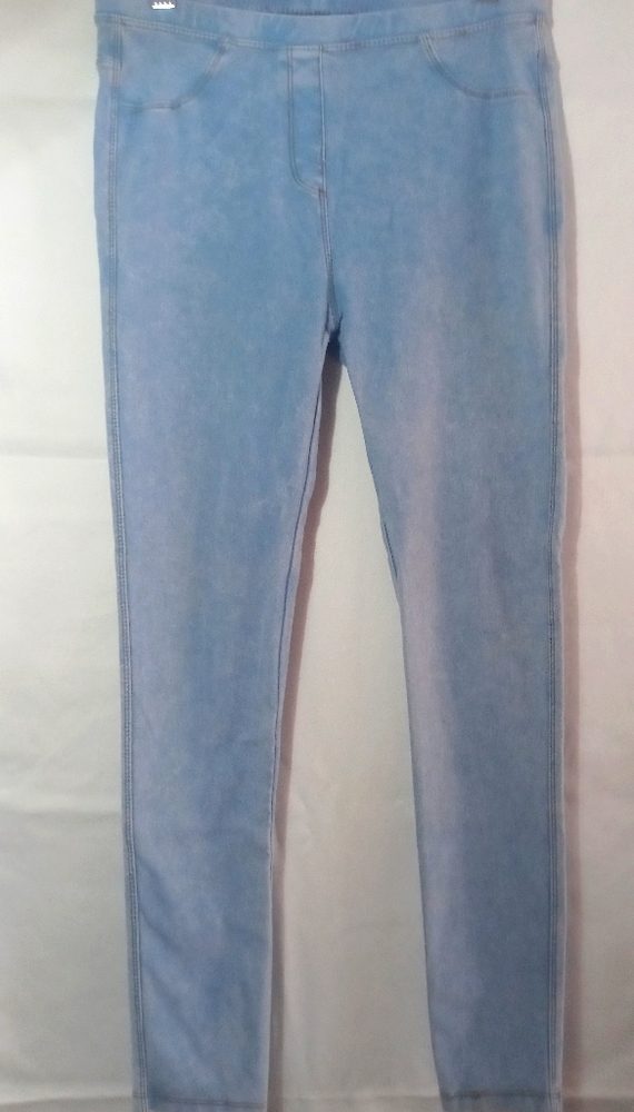 Light Acid Wash Denim Leggings